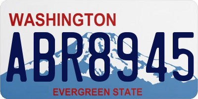 WA license plate ABR8945