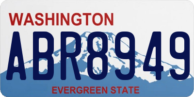 WA license plate ABR8949