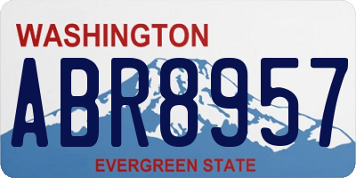 WA license plate ABR8957