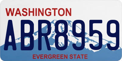 WA license plate ABR8959