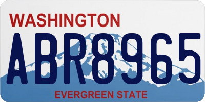 WA license plate ABR8965