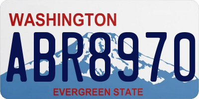WA license plate ABR8970