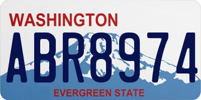 WA license plate ABR8974