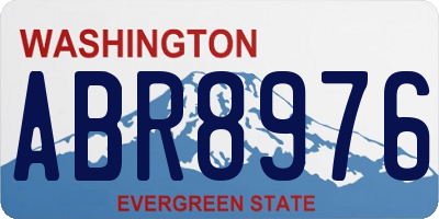 WA license plate ABR8976