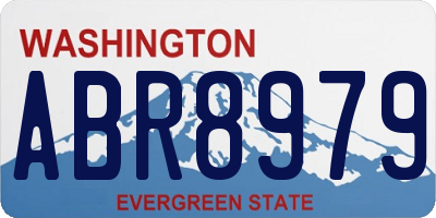 WA license plate ABR8979
