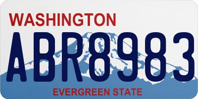 WA license plate ABR8983