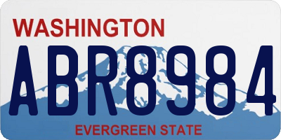 WA license plate ABR8984