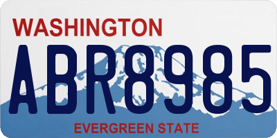 WA license plate ABR8985