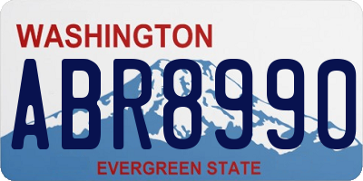 WA license plate ABR8990