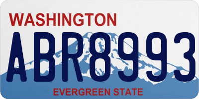 WA license plate ABR8993