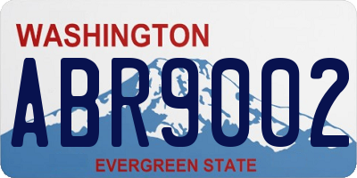 WA license plate ABR9002
