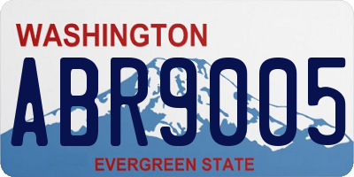 WA license plate ABR9005