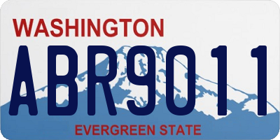 WA license plate ABR9011
