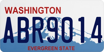 WA license plate ABR9014