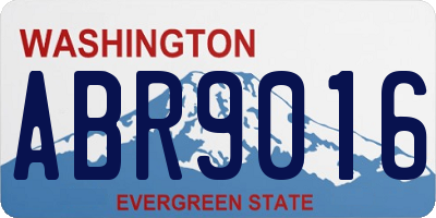 WA license plate ABR9016