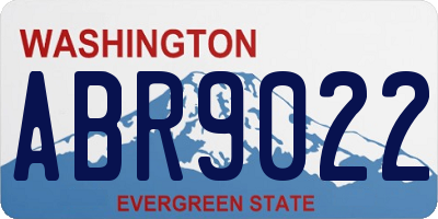 WA license plate ABR9022