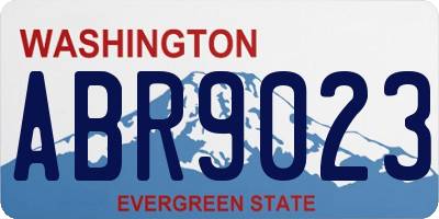 WA license plate ABR9023