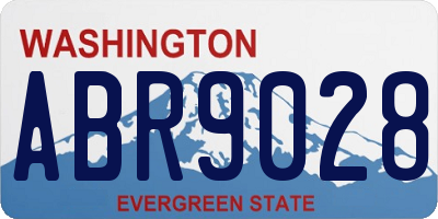 WA license plate ABR9028