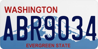 WA license plate ABR9034