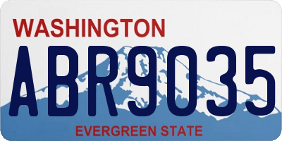 WA license plate ABR9035
