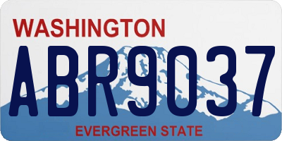 WA license plate ABR9037