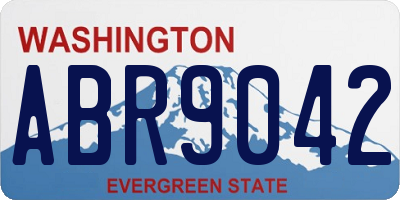 WA license plate ABR9042