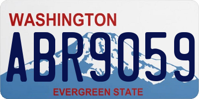 WA license plate ABR9059