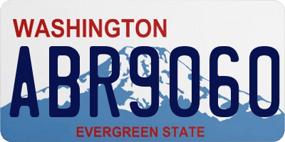 WA license plate ABR9060
