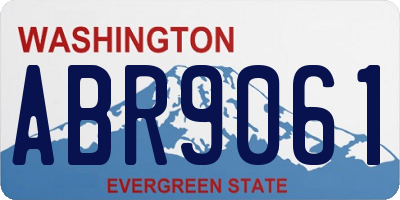 WA license plate ABR9061
