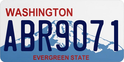 WA license plate ABR9071