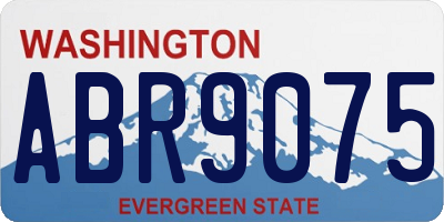 WA license plate ABR9075
