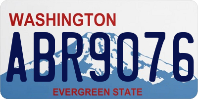 WA license plate ABR9076
