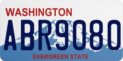 WA license plate ABR9080