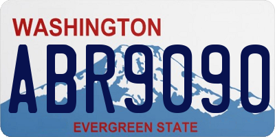 WA license plate ABR9090