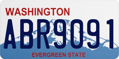 WA license plate ABR9091