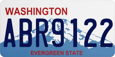 WA license plate ABR9122