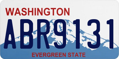 WA license plate ABR9131