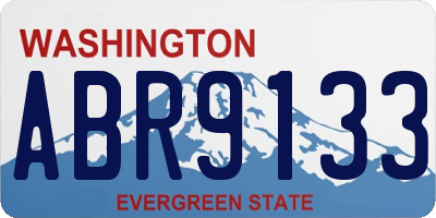 WA license plate ABR9133