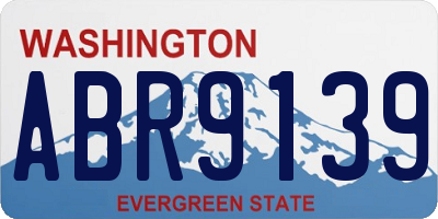 WA license plate ABR9139