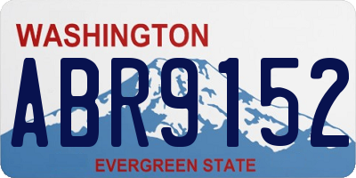 WA license plate ABR9152