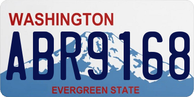 WA license plate ABR9168