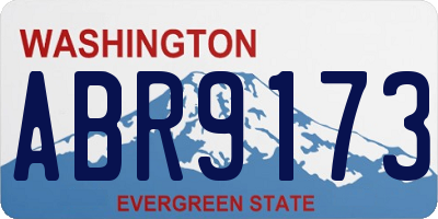 WA license plate ABR9173