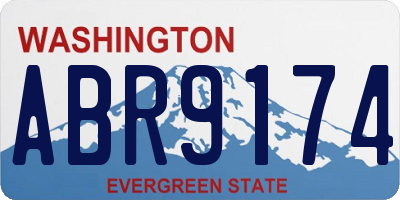 WA license plate ABR9174