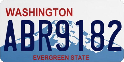 WA license plate ABR9182