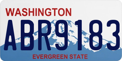 WA license plate ABR9183