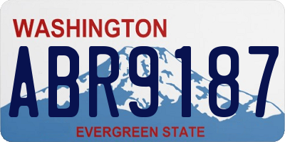 WA license plate ABR9187