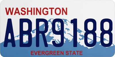 WA license plate ABR9188