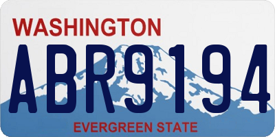 WA license plate ABR9194