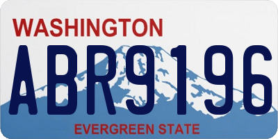 WA license plate ABR9196