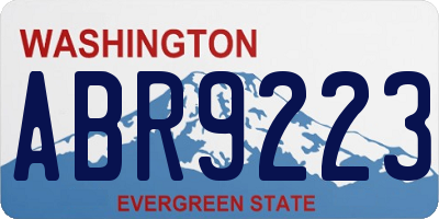 WA license plate ABR9223